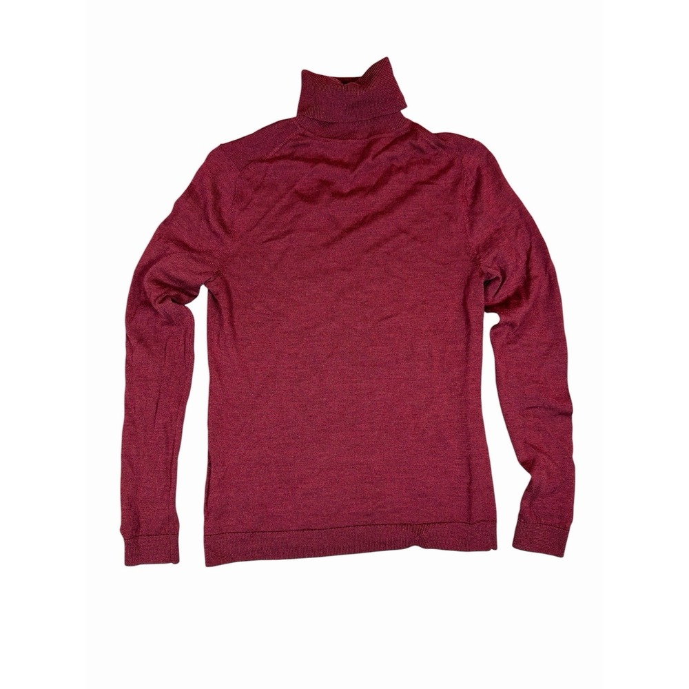 Brooks Brothers Merino Wool Turtleneck Sweater Womens Small Burgundy Long Sleeve - Picture 2 of 12